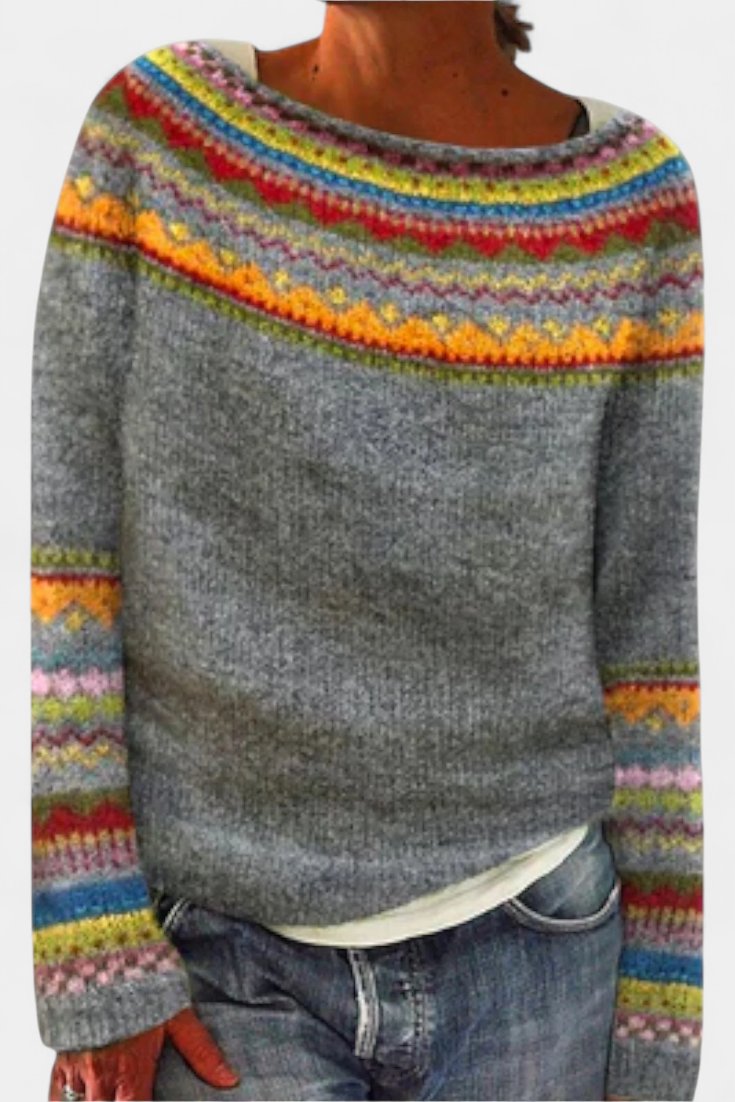 Jolessa Strickpullover mit Nordischem Muster