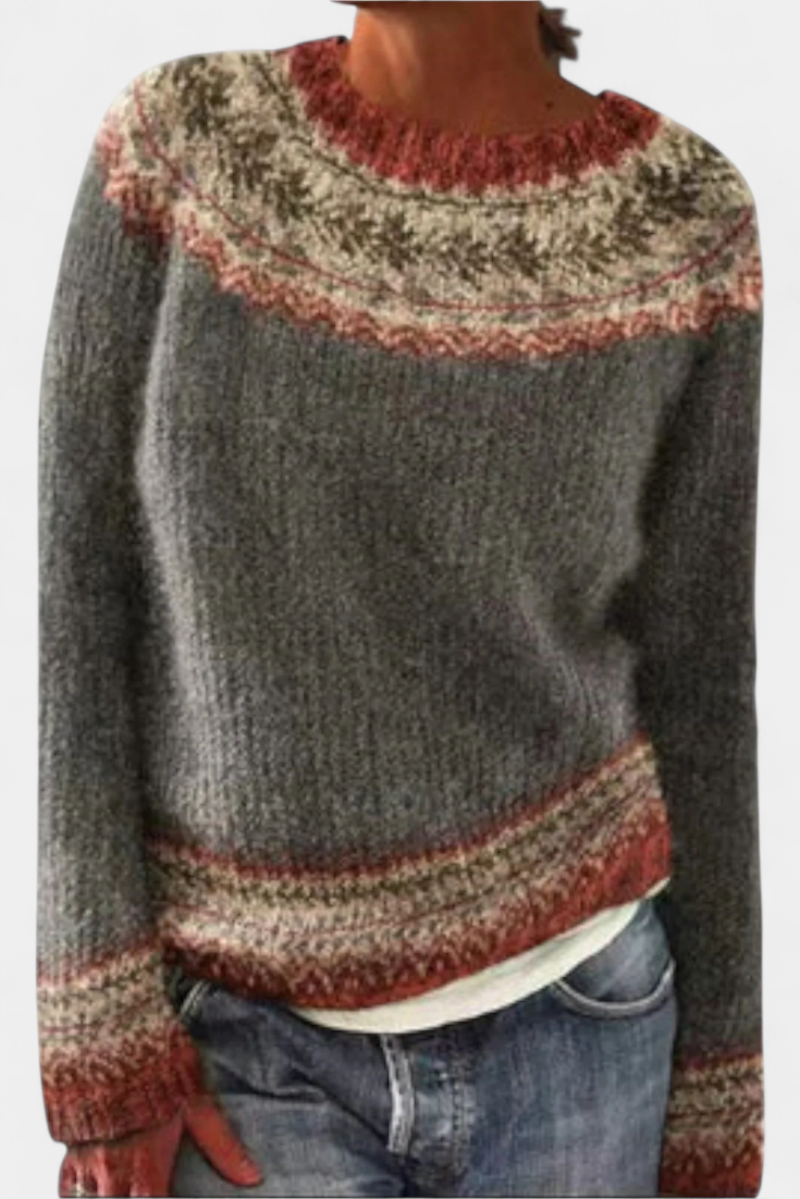 Jolessa Strickpullover mit Nordischem Muster