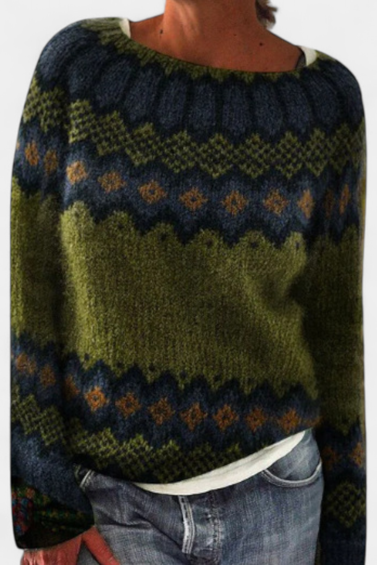 Jolessa Strickpullover mit Nordischem Muster