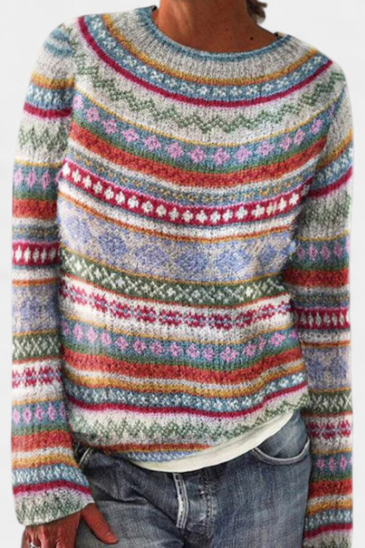 Jolessa Strickpullover mit Nordischem Muster