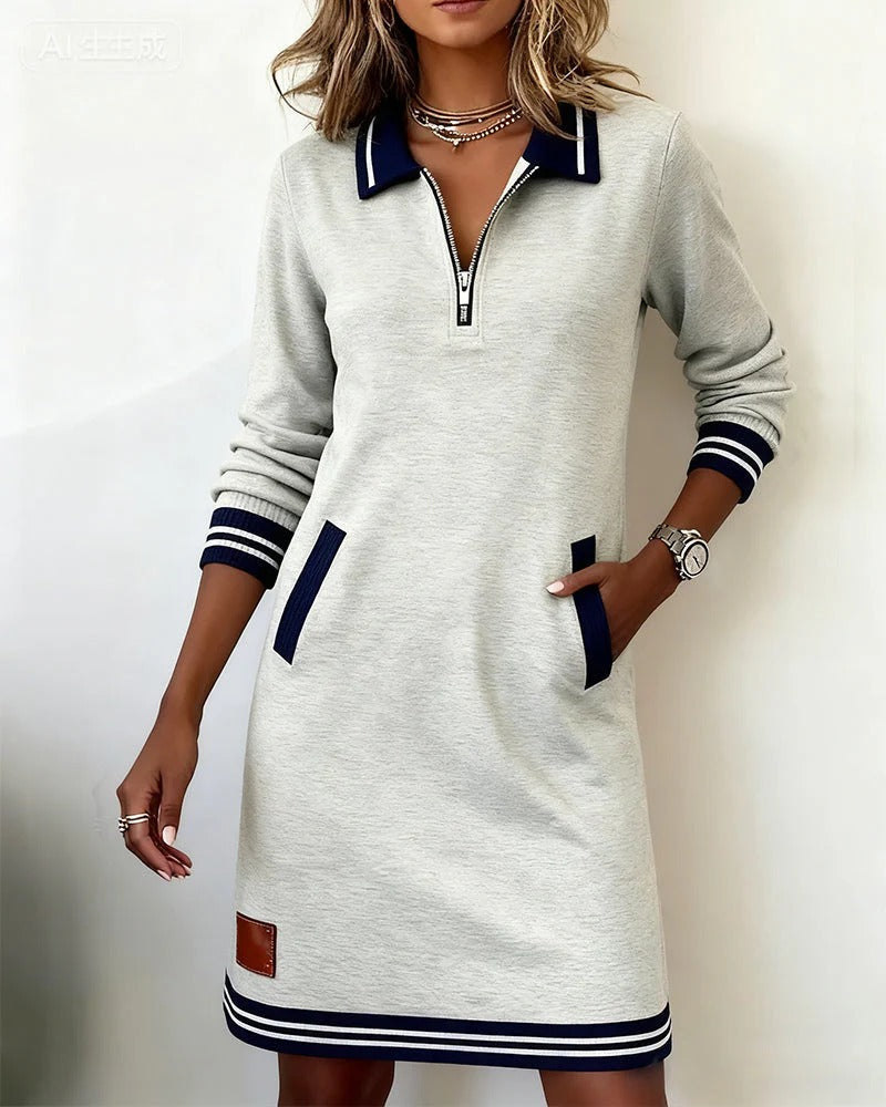 Catalina | Langarm-Baumwollkleid