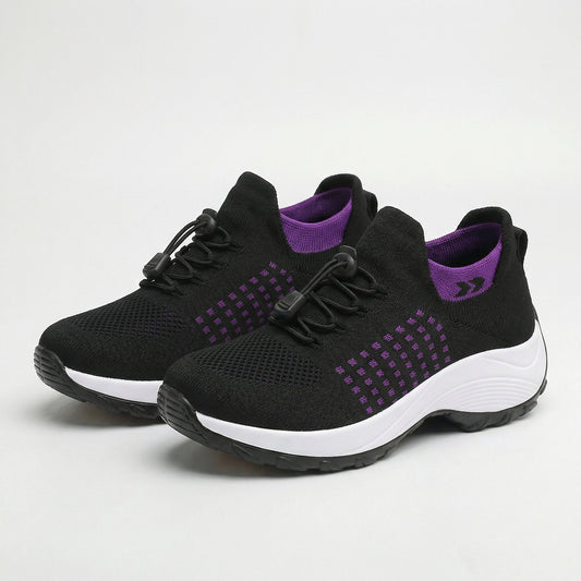 Ambulo Zapatos Ortopédicos Tejido - Púrpura Negro