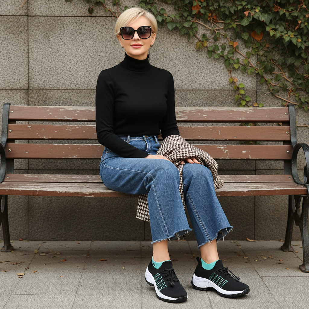 Ambulo Orthopädische Stoffschuhe - Grün Schwarz