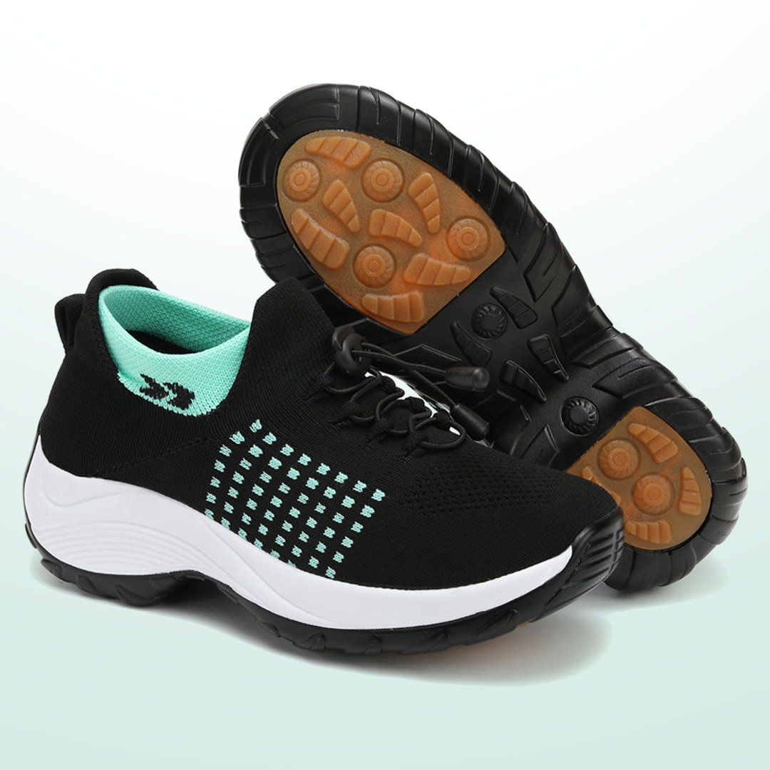 Ambulo Orthopädische Stoffschuhe - Grün Schwarz