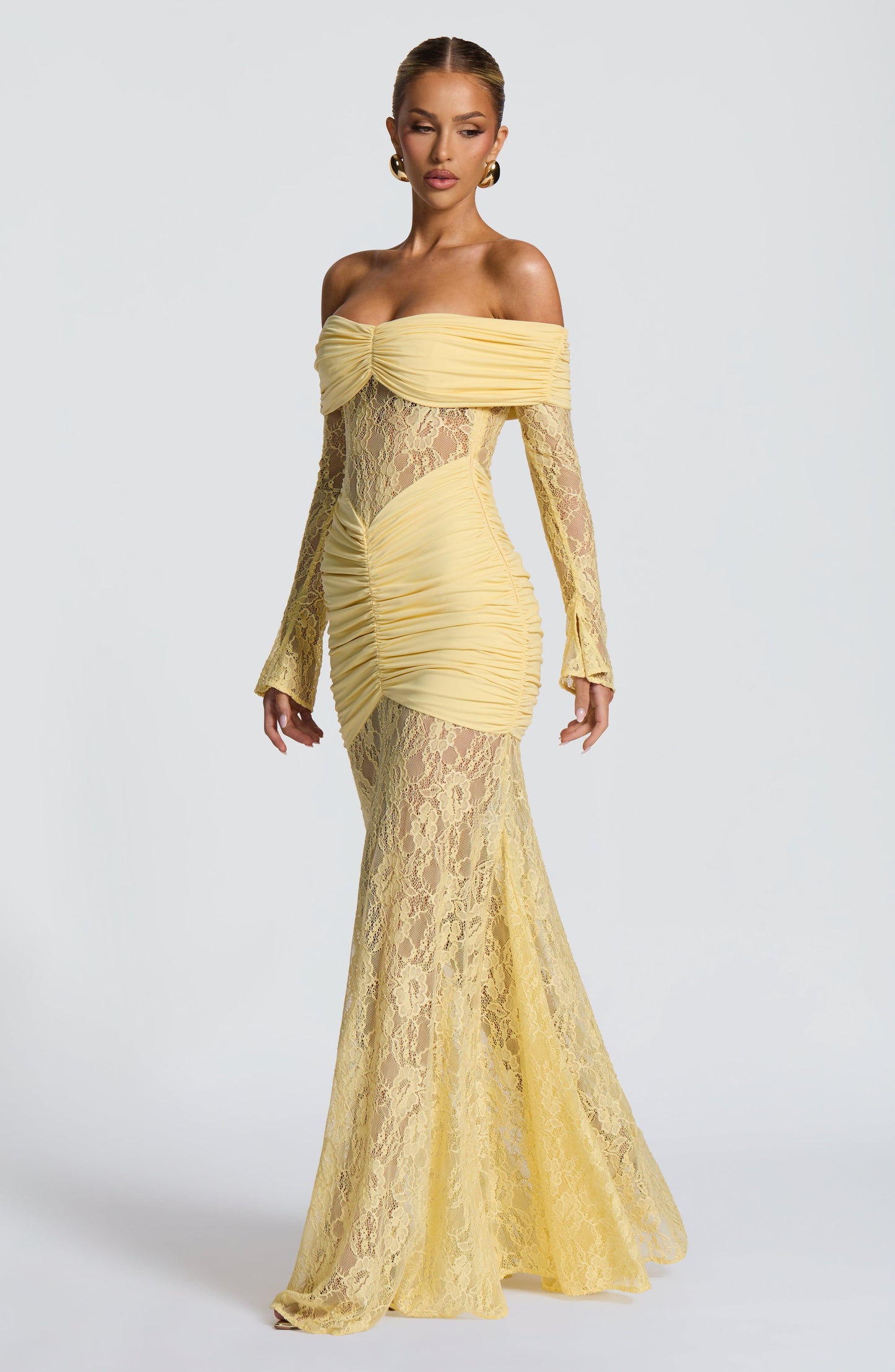Kleid Libra™ | Raffinierte Eleganz mit Spitze und Drapierung
