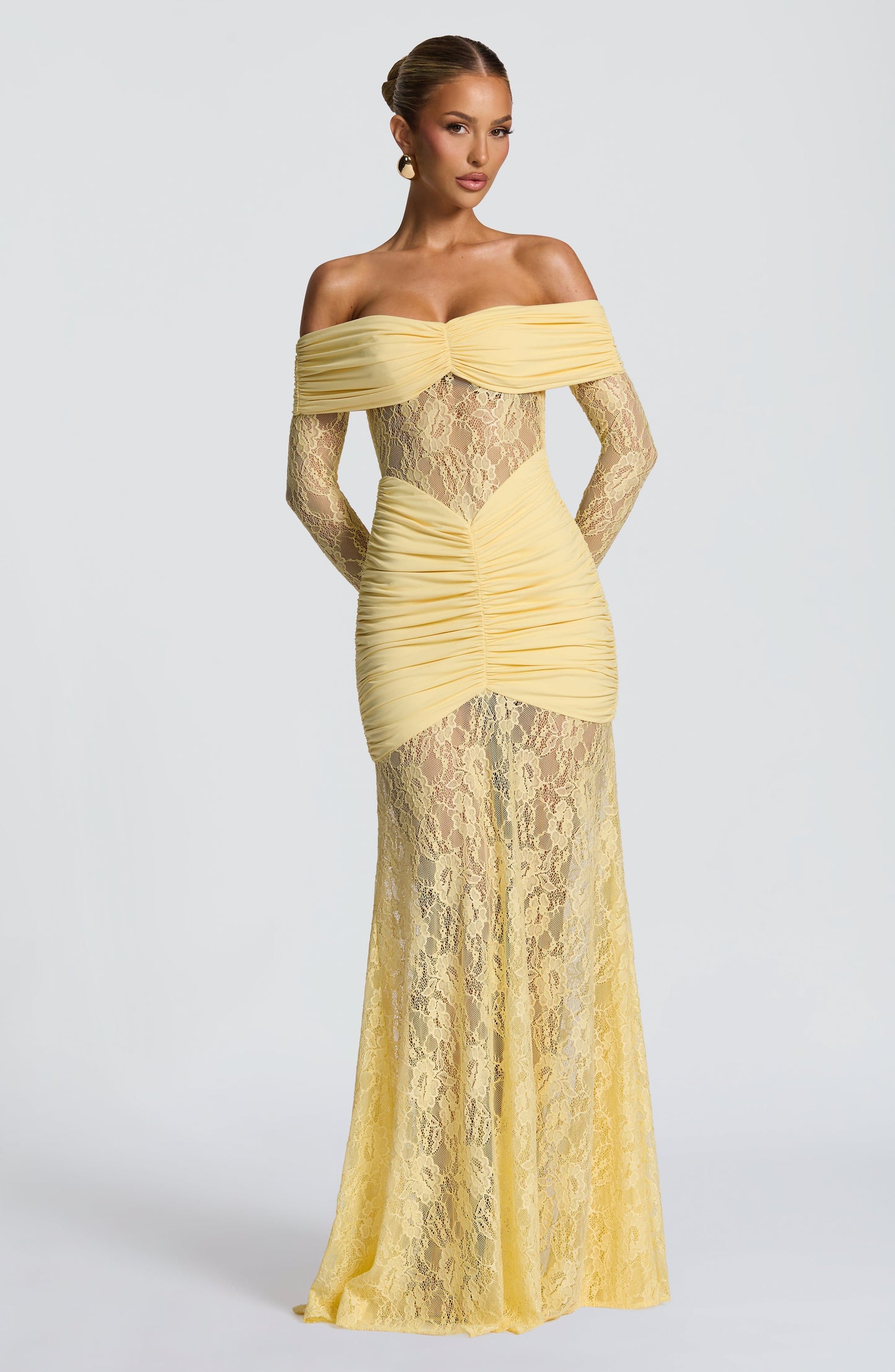 Kleid Libra™ | Raffinierte Eleganz mit Spitze und Drapierung