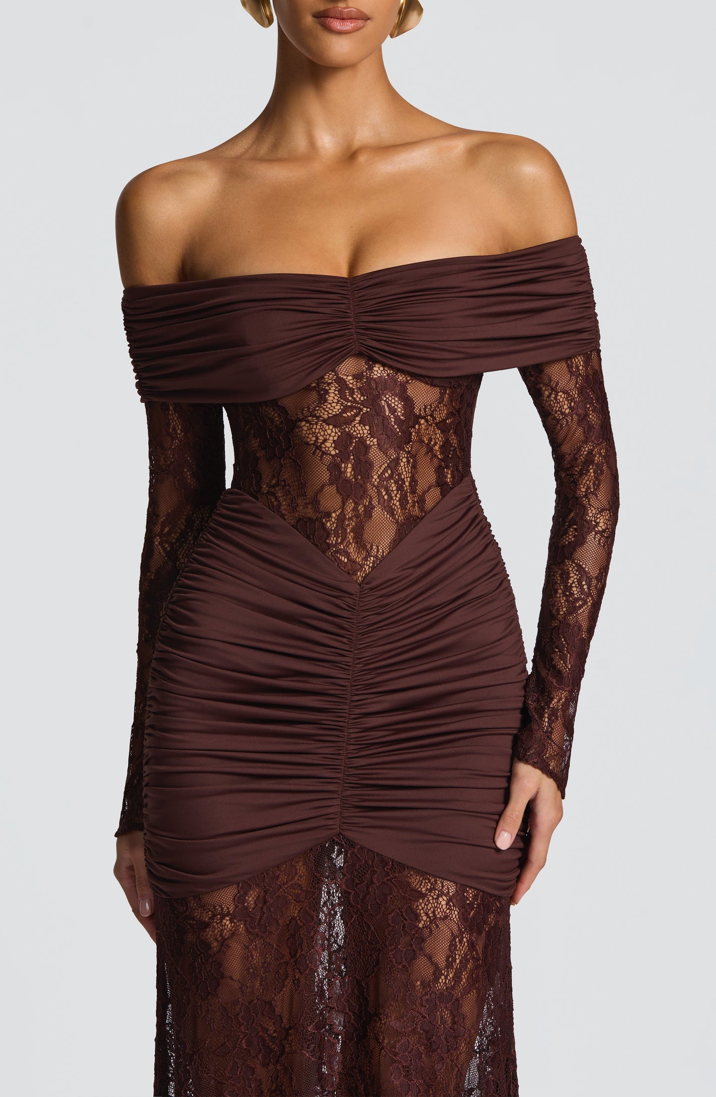 Kleid Libra™ | Raffinierte Eleganz mit Spitze und Drapierung