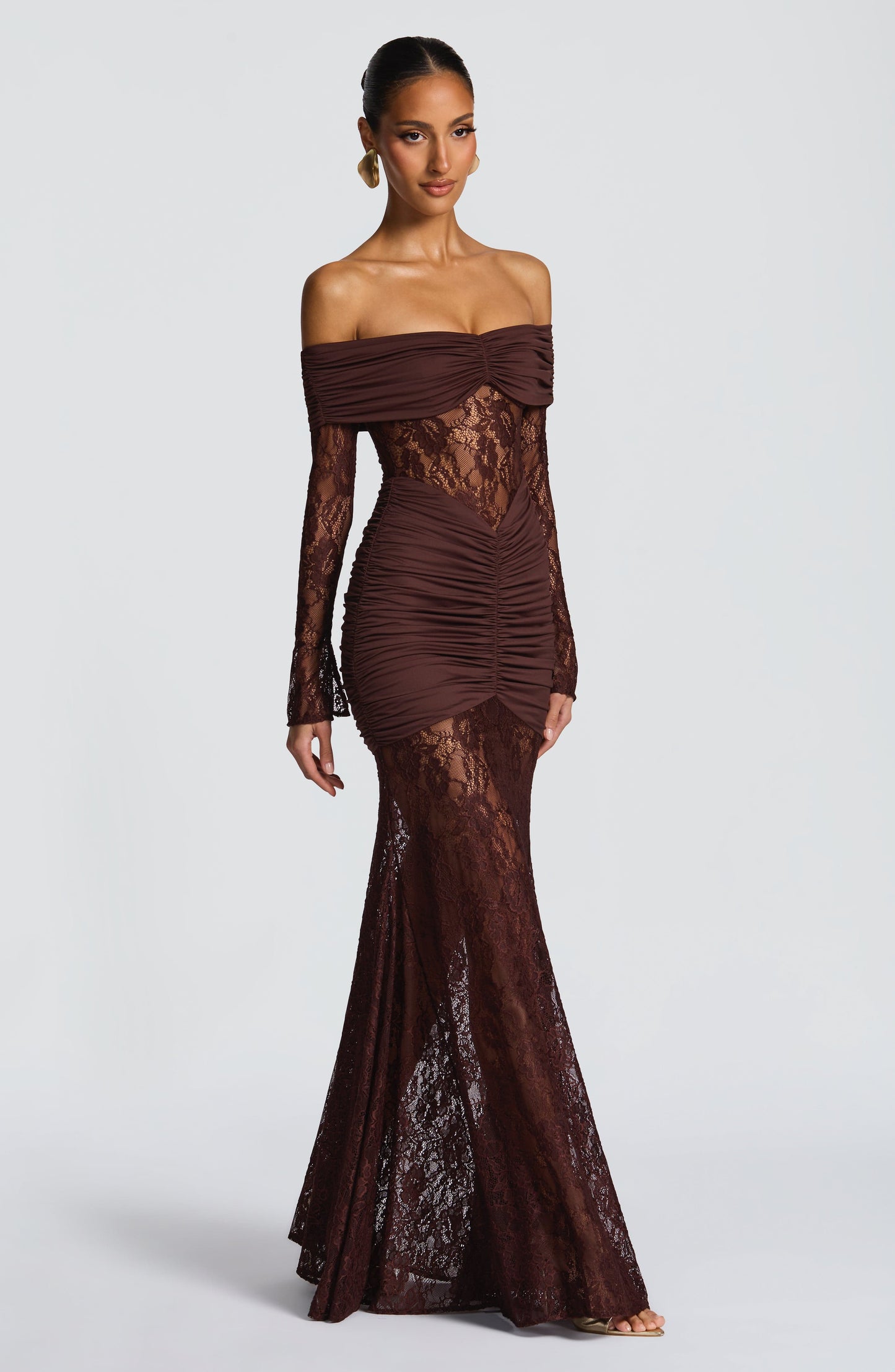Kleid Libra™ | Raffinierte Eleganz mit Spitze und Drapierung