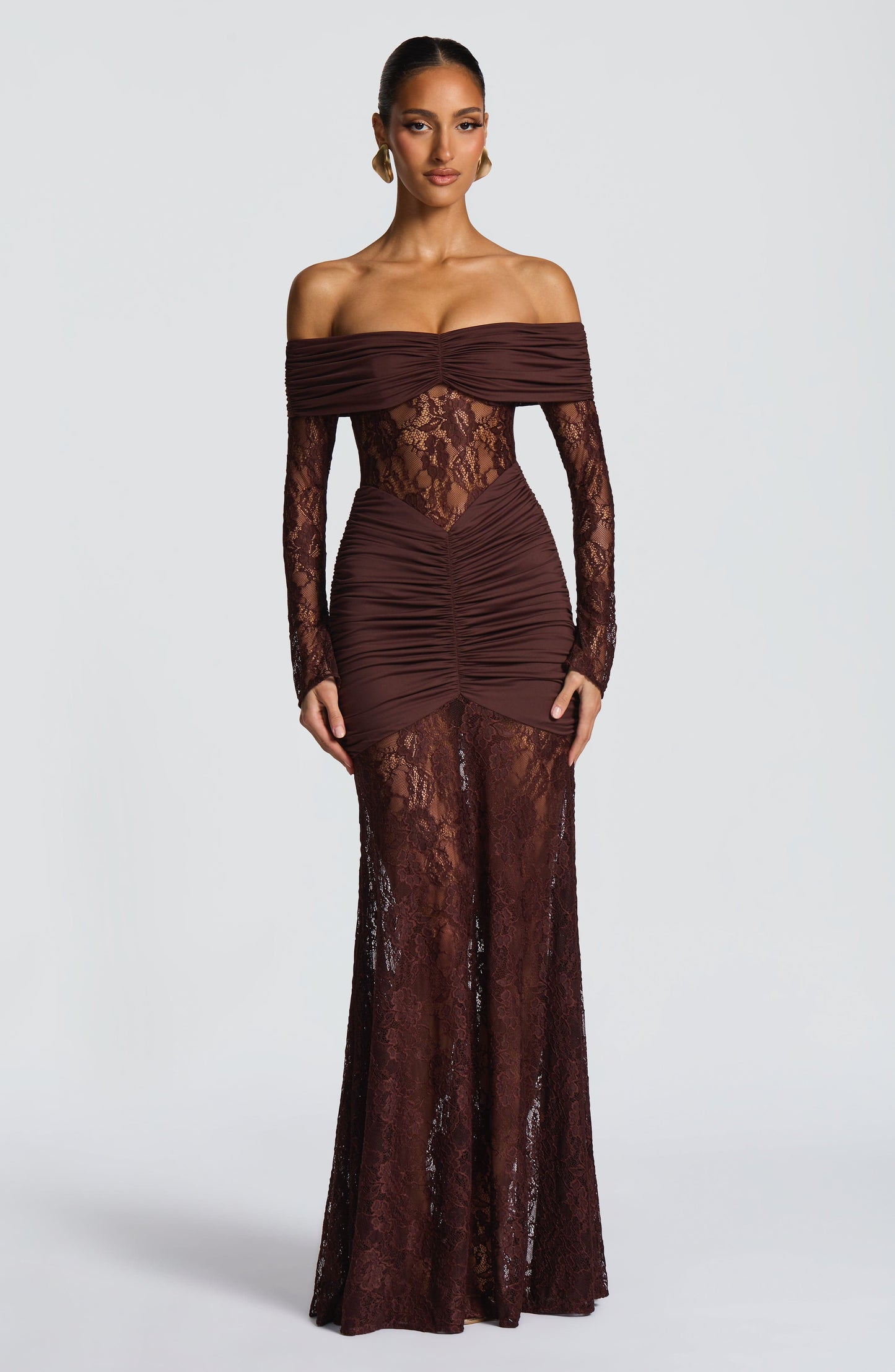 Kleid Libra™ | Raffinierte Eleganz mit Spitze und Drapierung