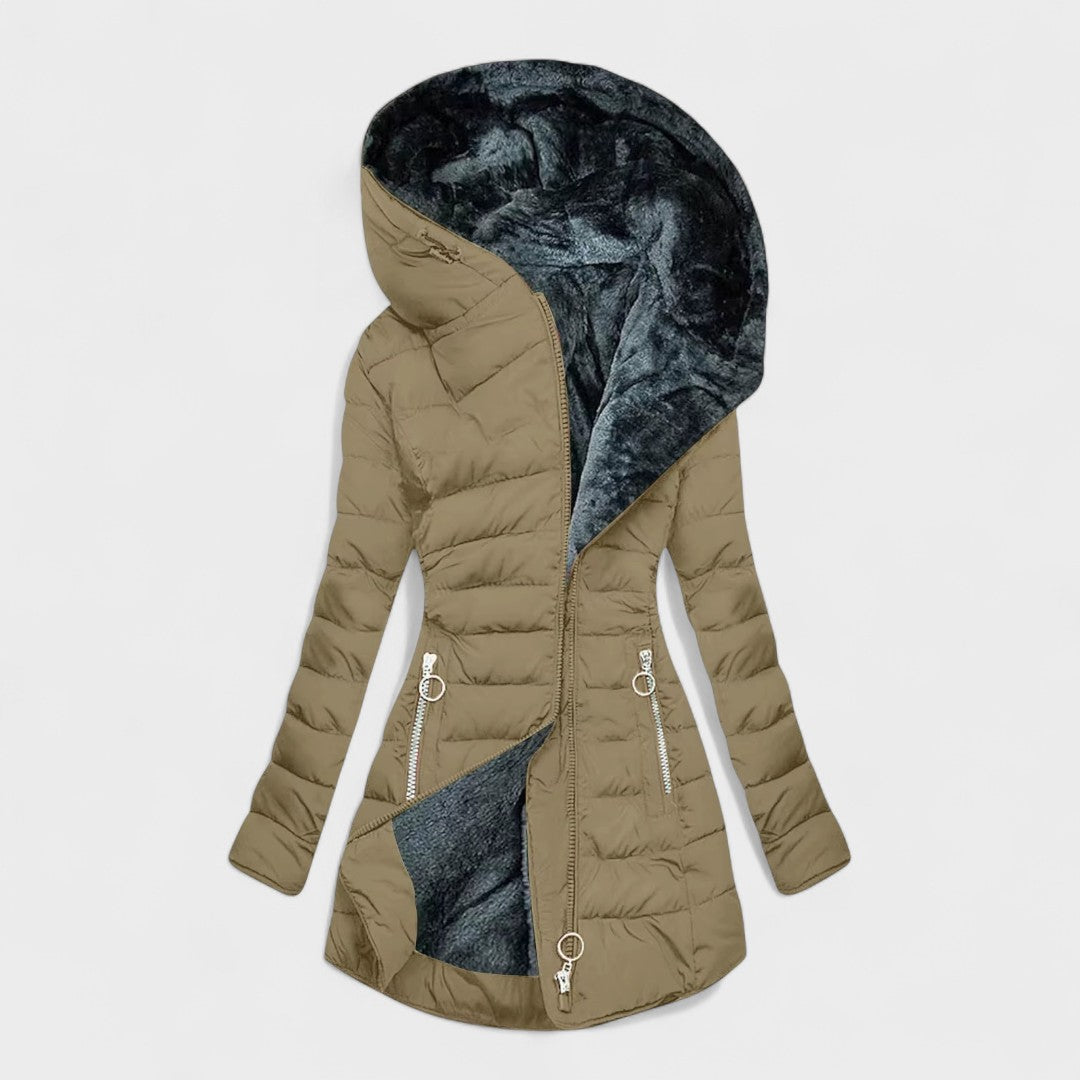 Beatrice™ | Warmer Mantel mit Pelz gefüttert