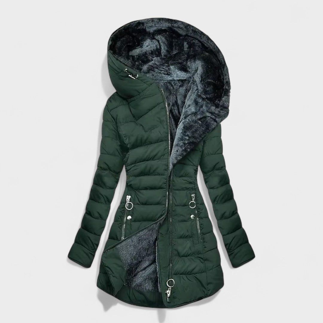 Beatrice™ | Warmer Mantel mit Pelz gefüttert