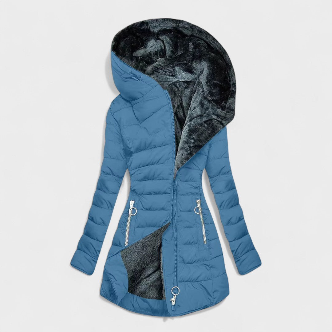 Beatrice™ | Warmer Mantel mit Pelz gefüttert