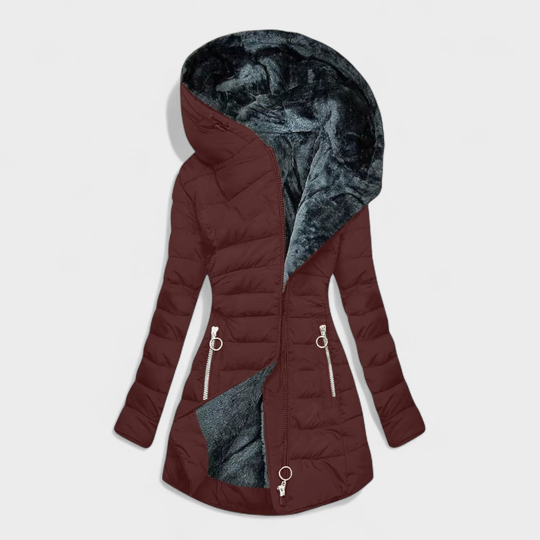 Beatrice™ | Warmer Mantel mit Pelz gefüttert